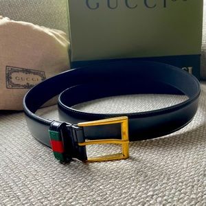 Men’s classic Gucci belt size 36.  A must in every classic wardrobe.  Worn once.